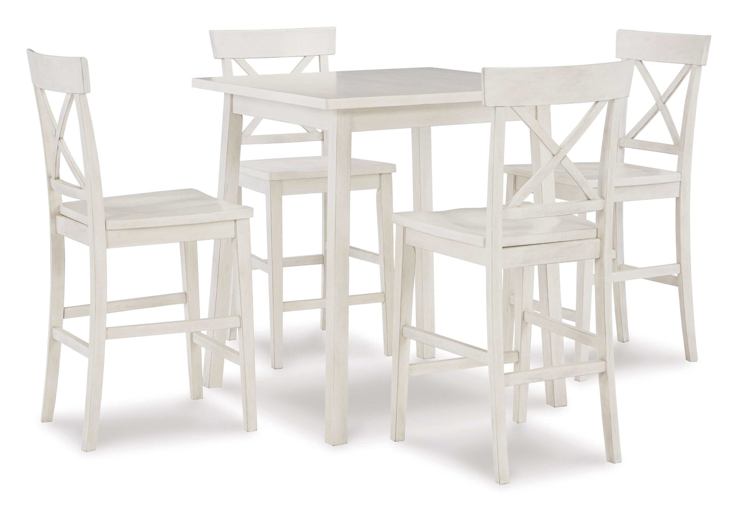 Stuven White Counter Height Dining Set w/ Chairs