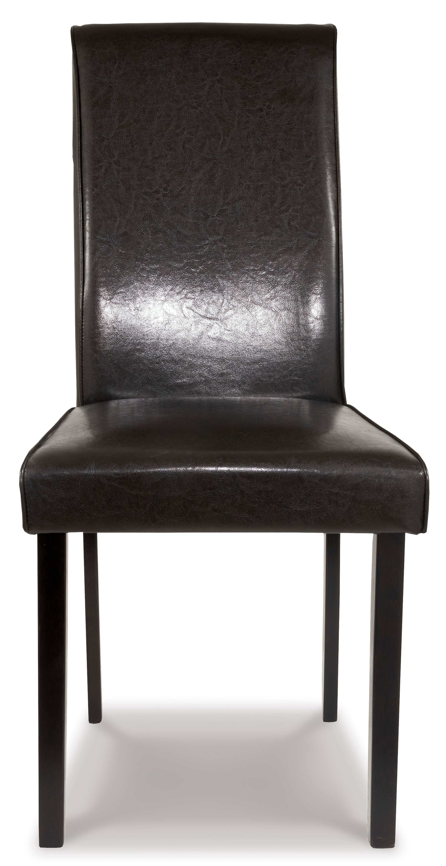 Kimonte Dark Brown Faux Leather Dining Chair (Set of 2)