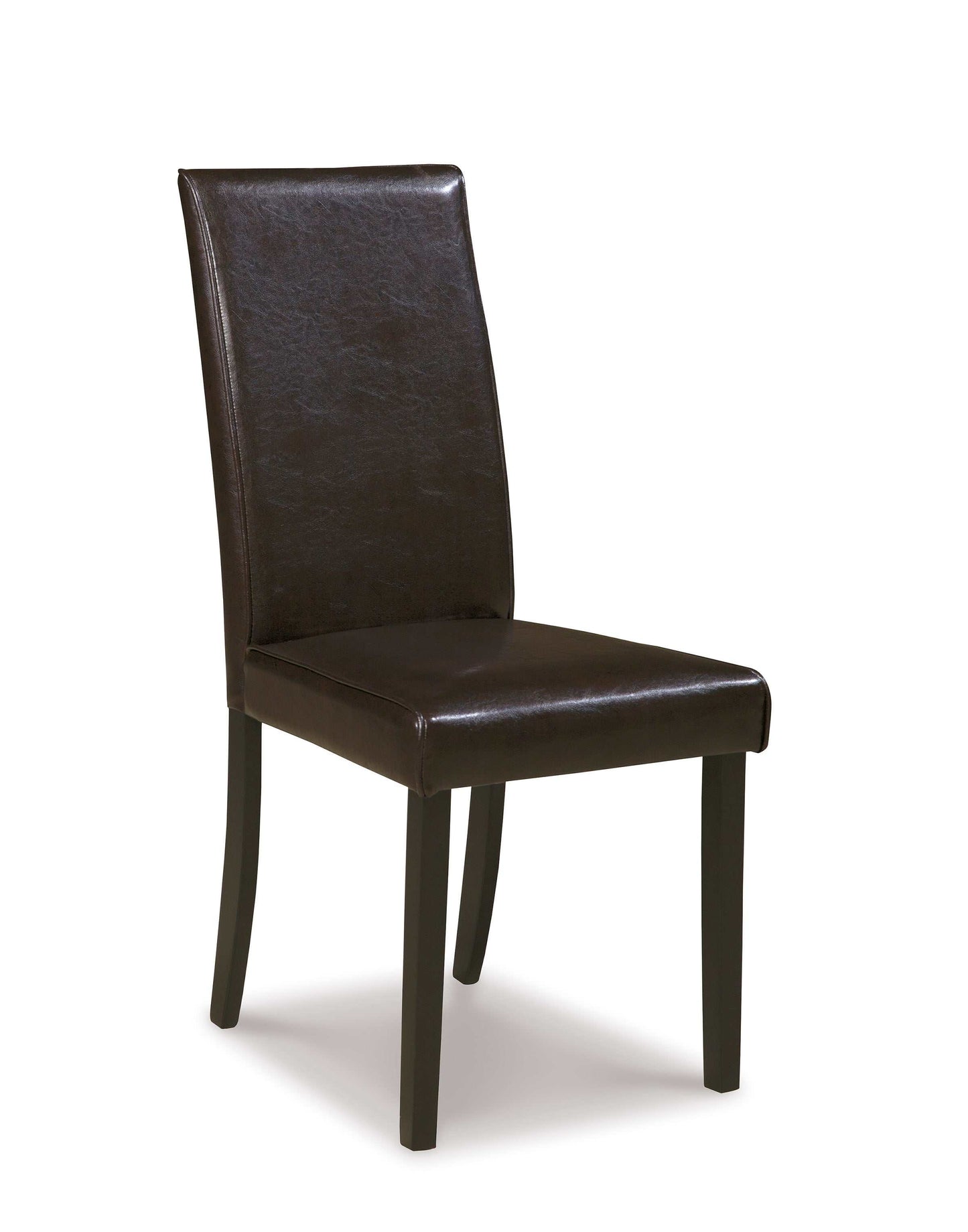 Kimonte Dark Brown Faux Leather Dining Chair (Set of 2)