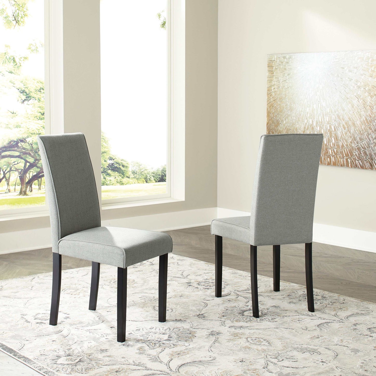 Kimonte Gray Dining Chair (Set of 2)