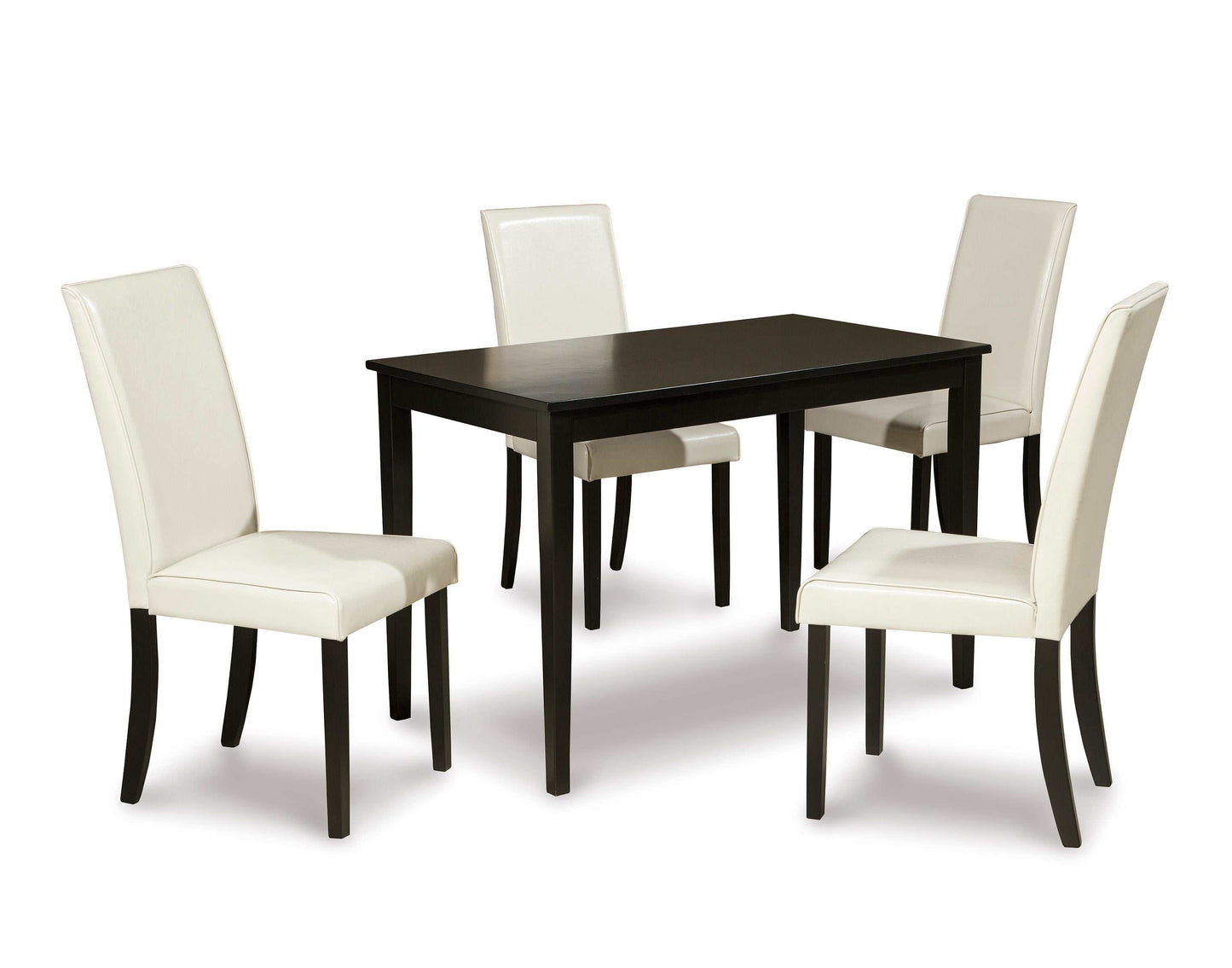 Kimonte Faux Leather Dining Room Set / 5pc