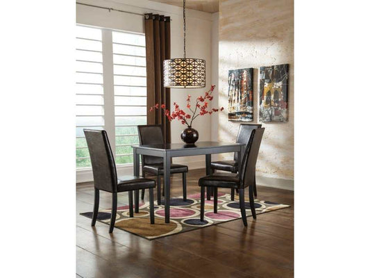 Kimonte Faux Leather Dining Room Set / 5pc