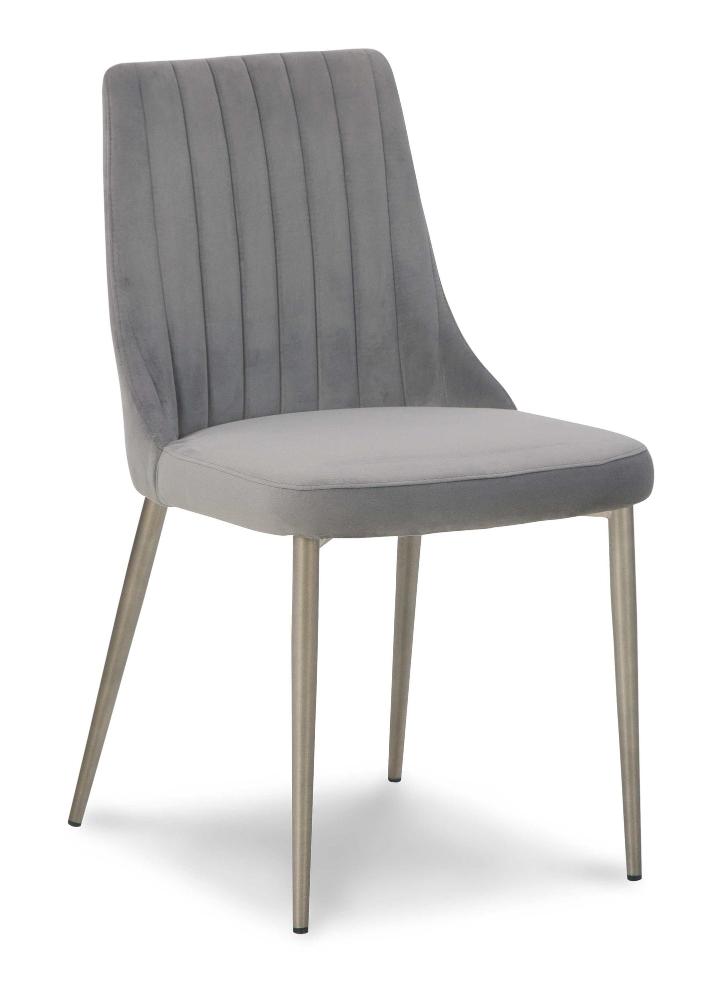 Barchoni Gray Velvet Dining Chair (Set of 2)