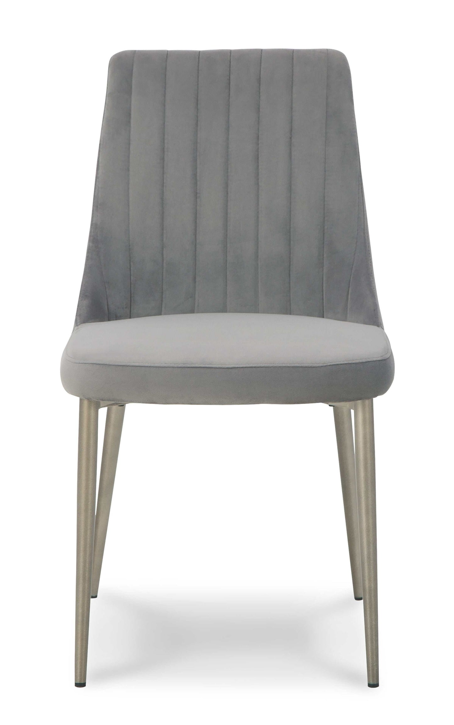 Barchoni Gray Velvet Dining Chair (Set of 2)