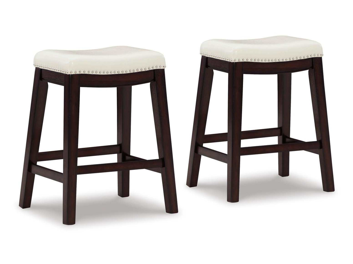 Lemante Ivory/Brown Counter Height Bar Stool (Set of 2)