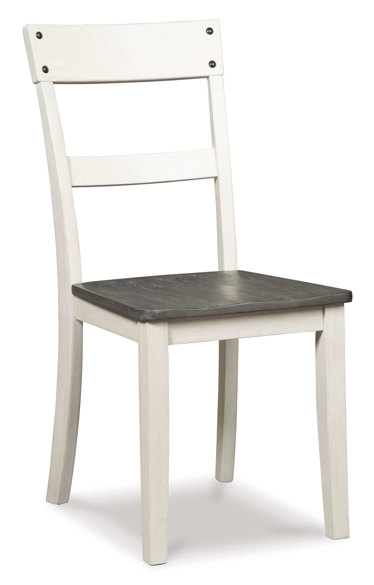 Nelling White & Dark Brown Dining Chair (Set of 2)