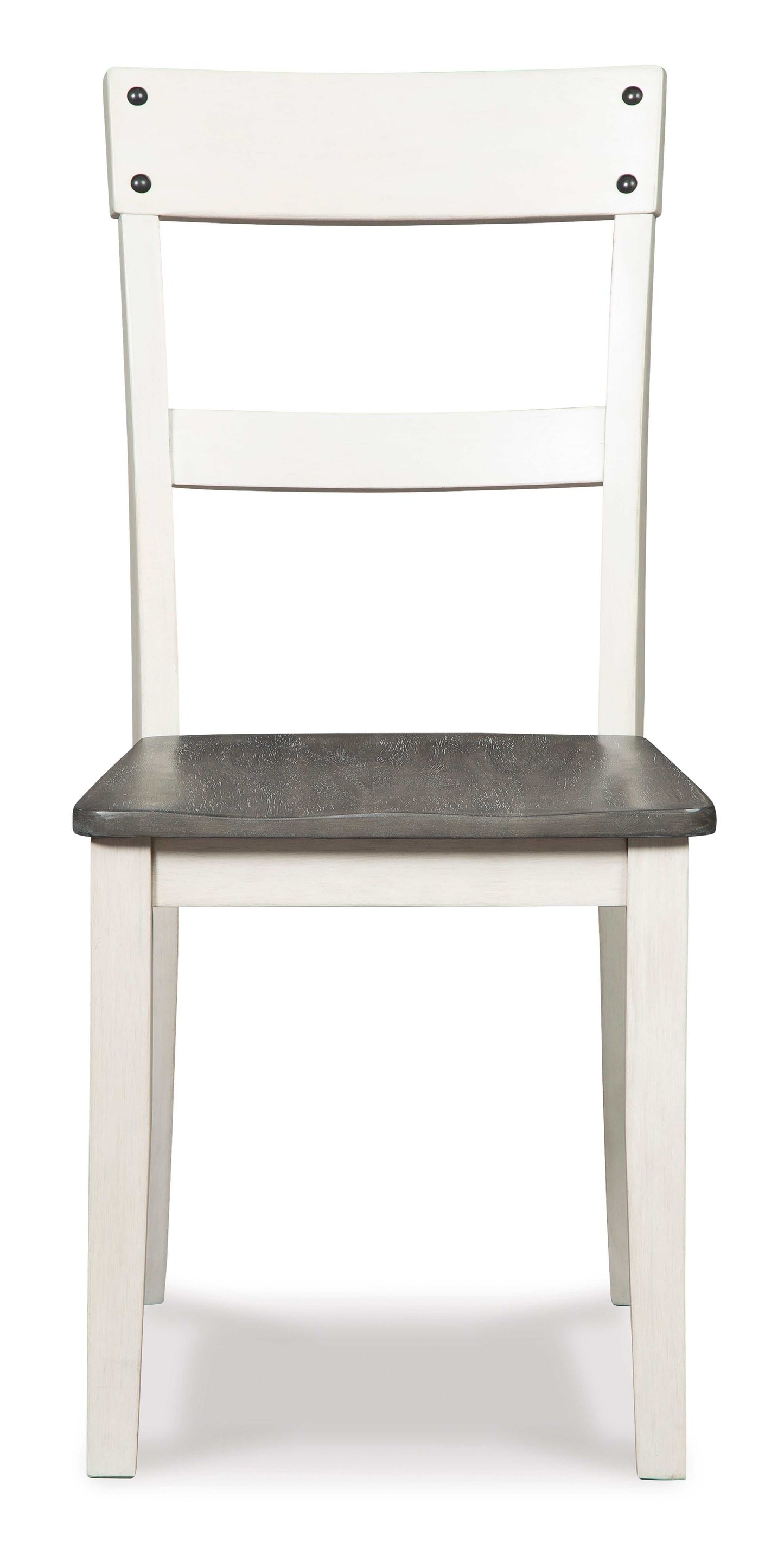 Nelling White & Dark Brown Dining Chair (Set of 2)