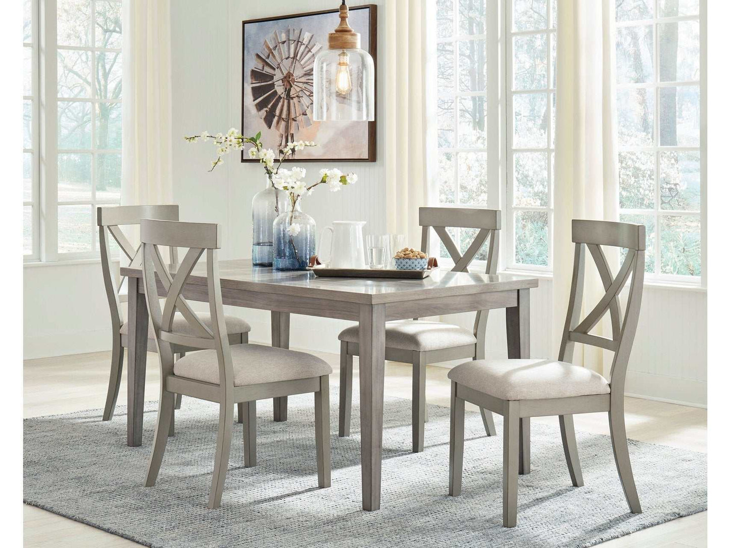 Parellen Gray Dining Room Set / 5pc