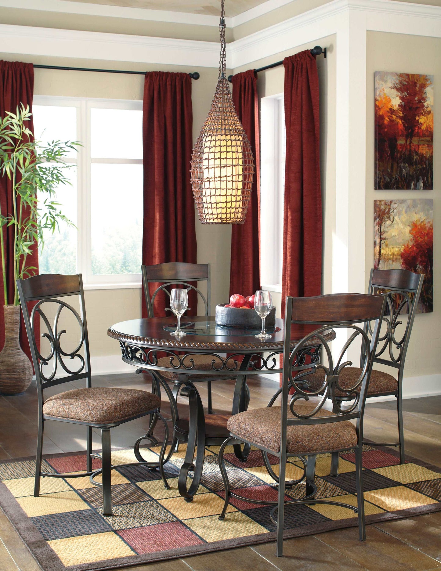 Glambrey Brown Dining Room Set / 5pc