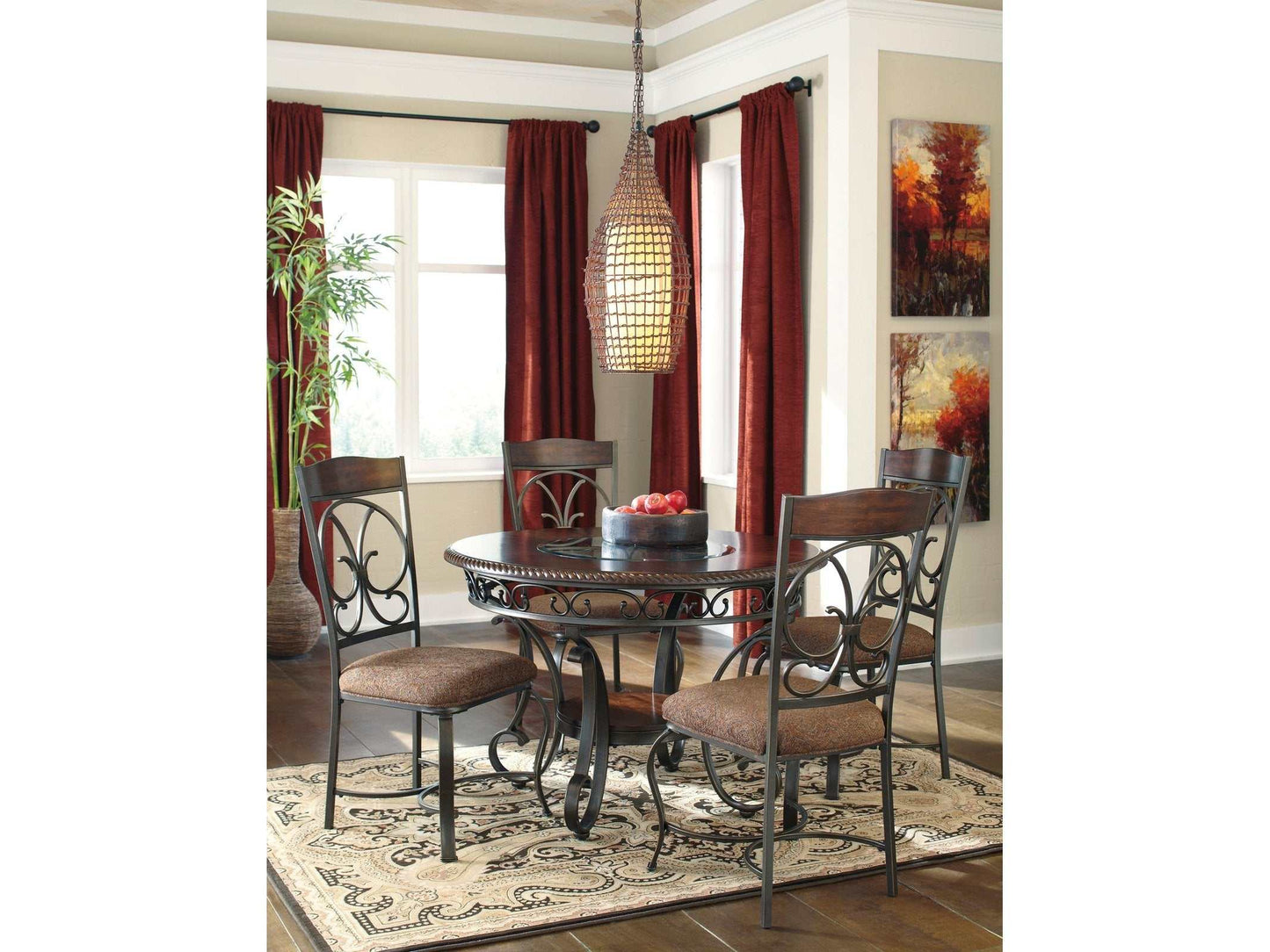 Glambrey Brown Dining Room Set / 5pc