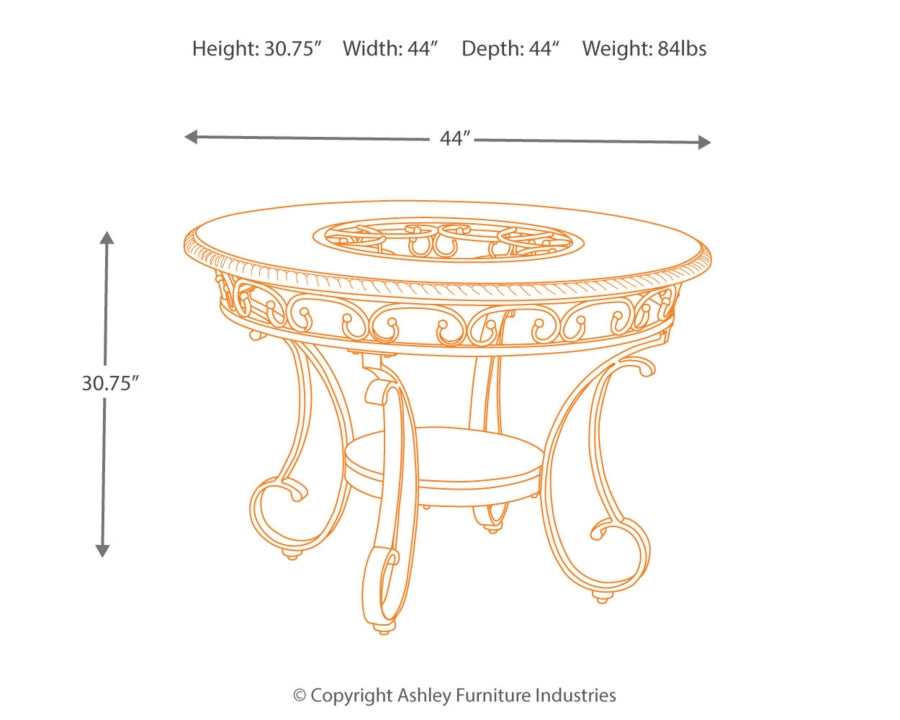 Glambrey Brown Dining Table