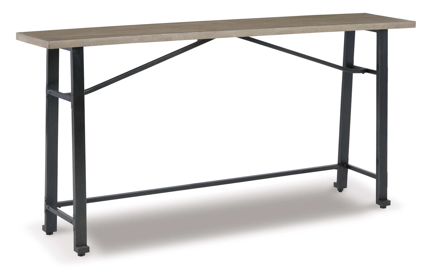 Lesterton Light Brown & Black Long Counter Table