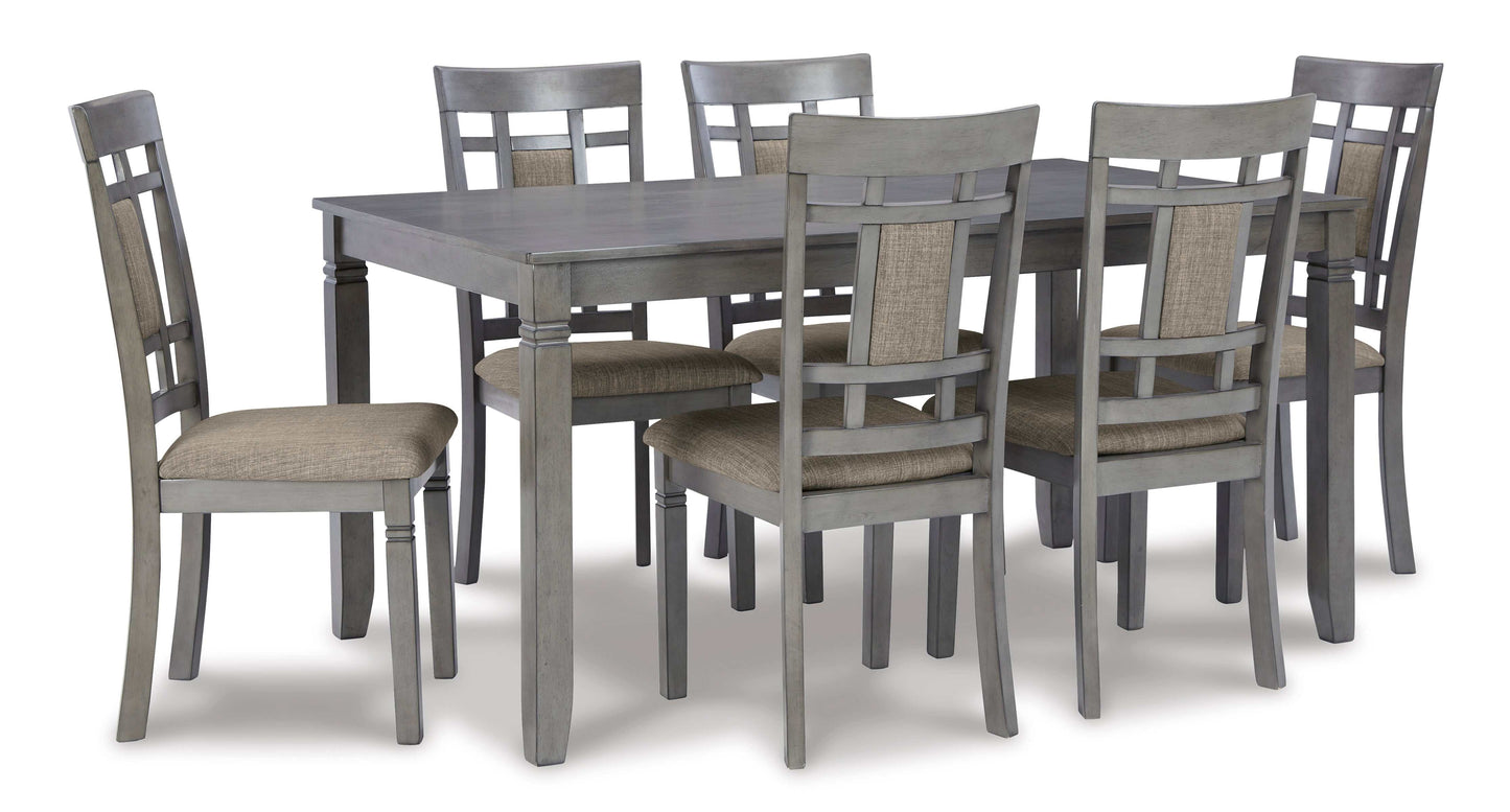 Jayemyer Charcoal Gray Dining Room Set / 7pc