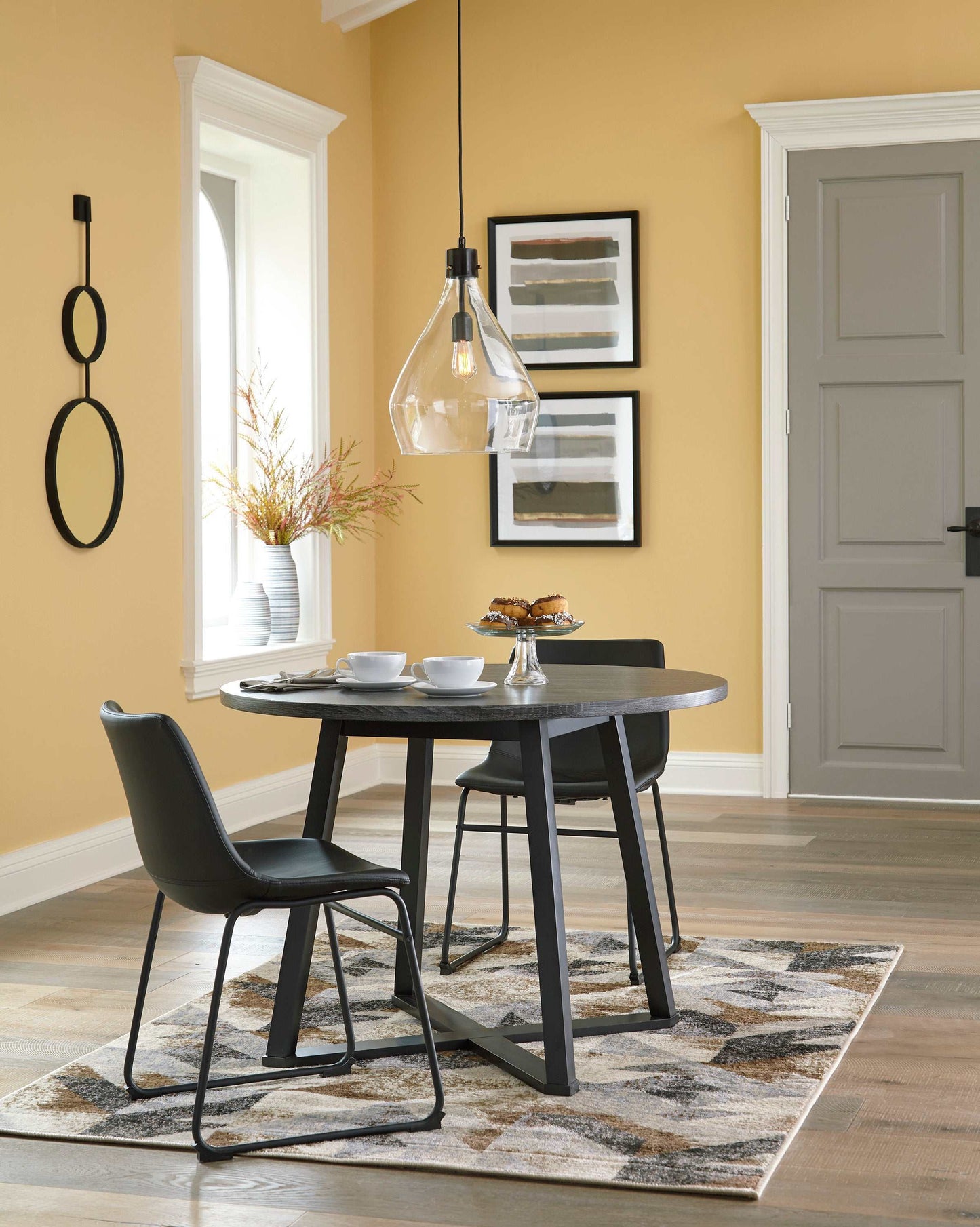 Centiar Gray Round Dining Table