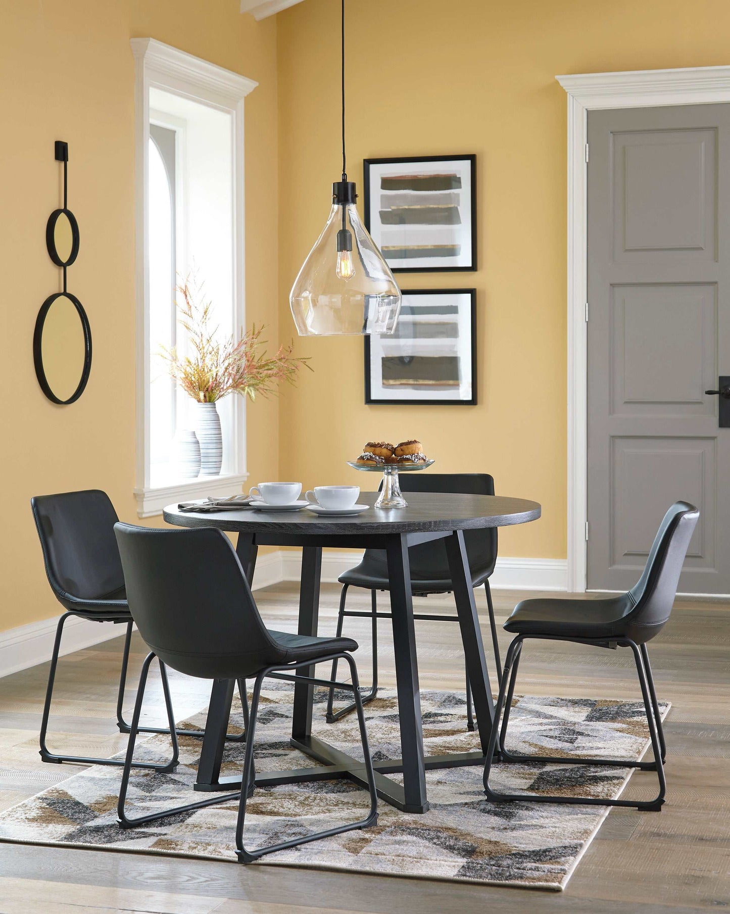 Centiar Gray Round Dining Table