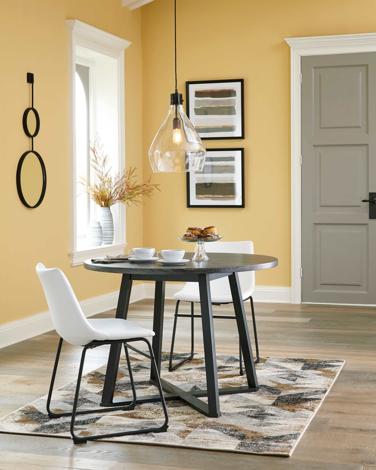 Centiar Gray Round Dining Table