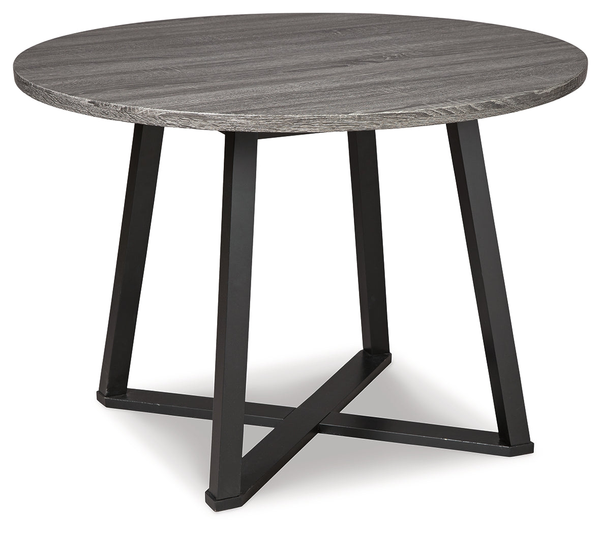 Centiar Gray/Black Dining Table with 4 Chairs