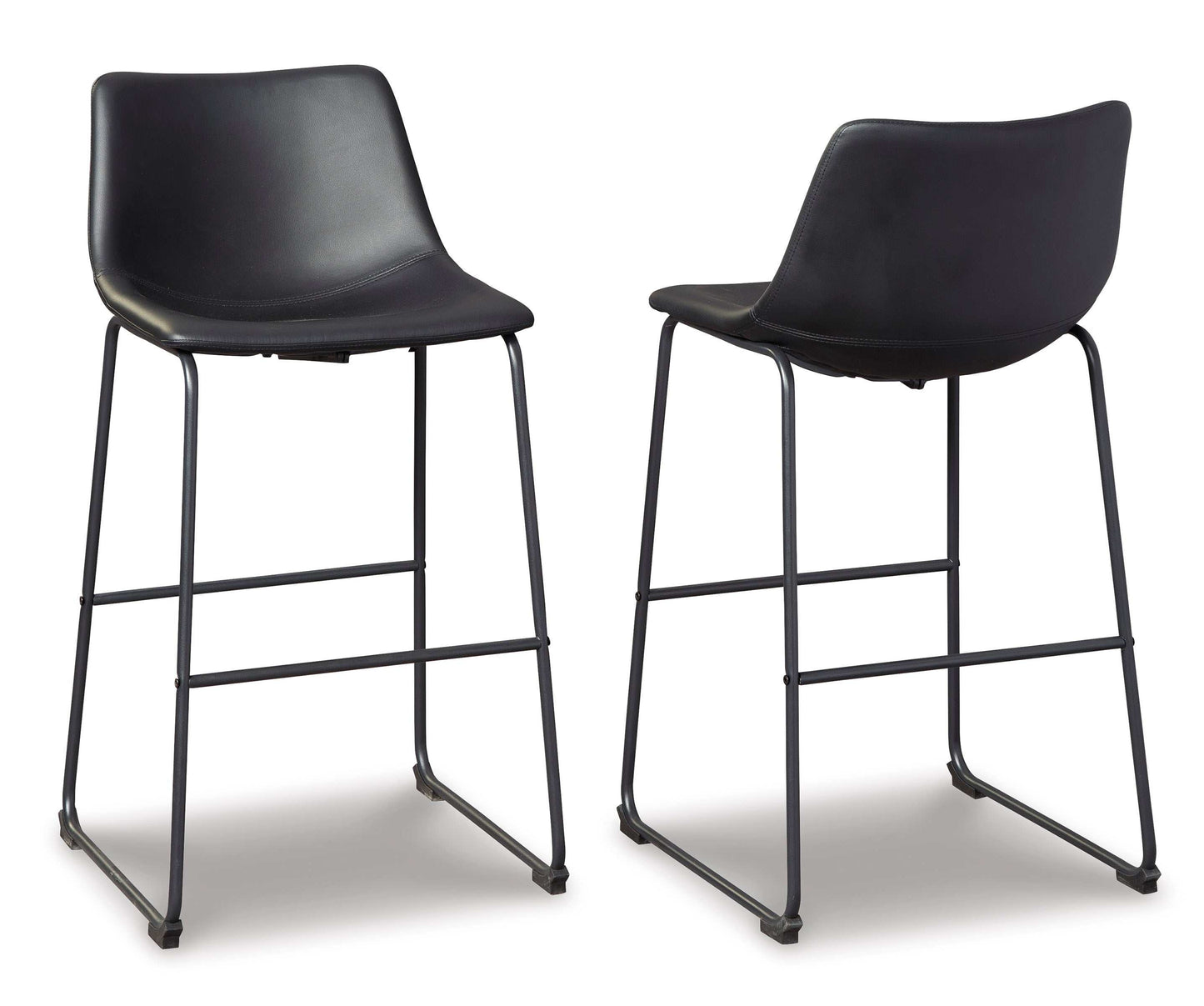 Centiar Black Pub Height Bar Stool (Set of 2)