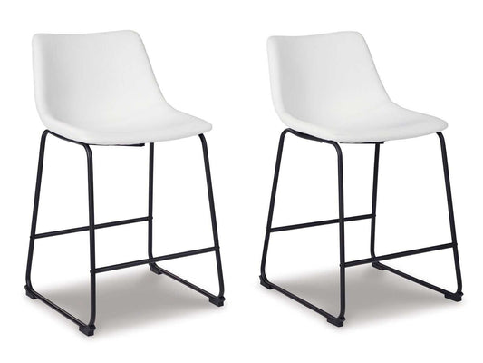 Centiar White Counter Height Chair (Set of 2)