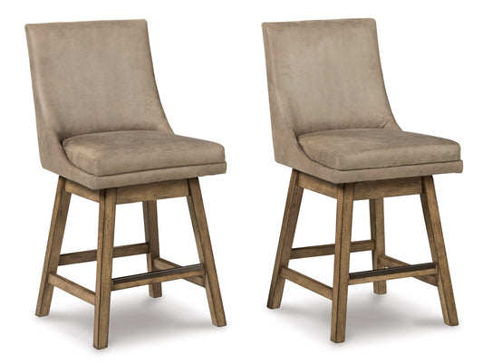 Tallenger Beige Counter Height Chair (Set of 2)