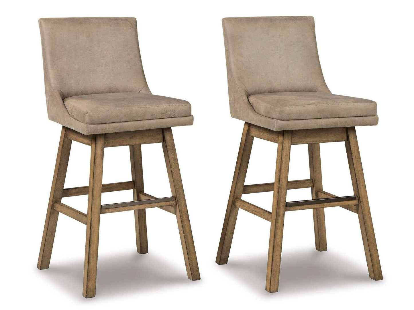 Tallenger Beige Pub Height Bar Chair (Set of 2)