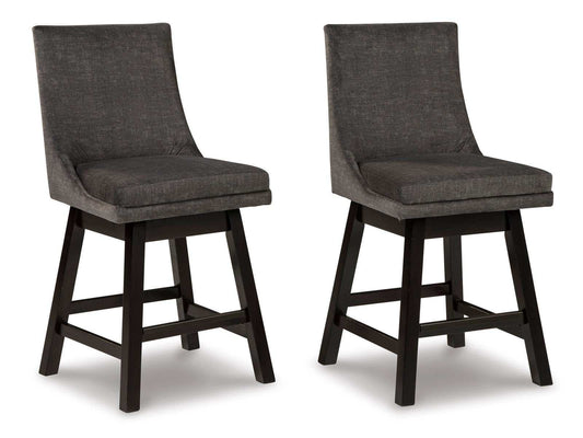 Tallenger Dark Gray Counter Height Chair (Set of 2)