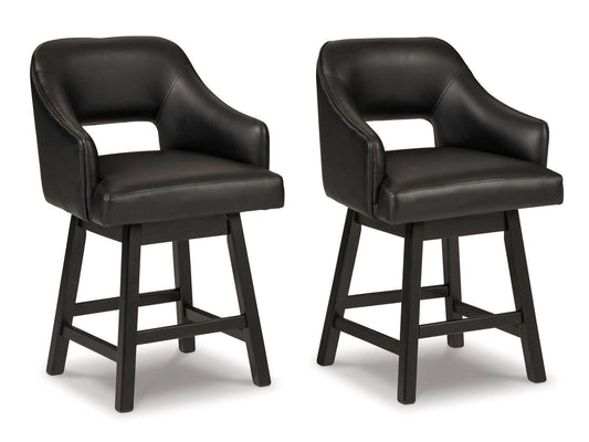 Tallenger Black Counter Height Chair (Set of 2)