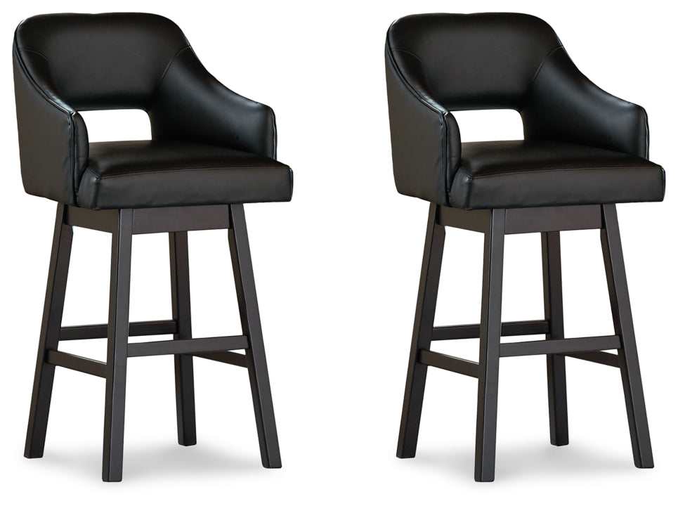 Tallenger Black Pub Height Bar Chair (Set of 2)