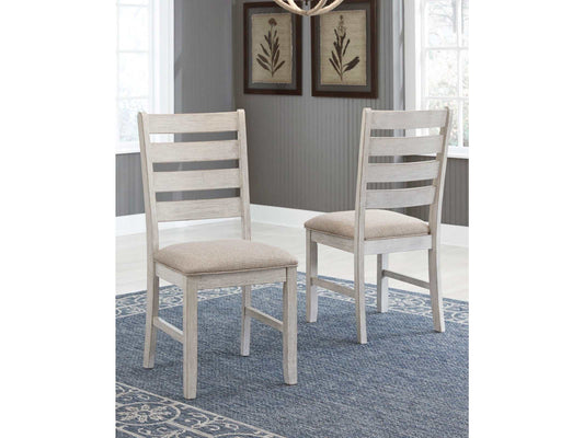 Skempton White/Light Brown Dining Chair (Set of 2)