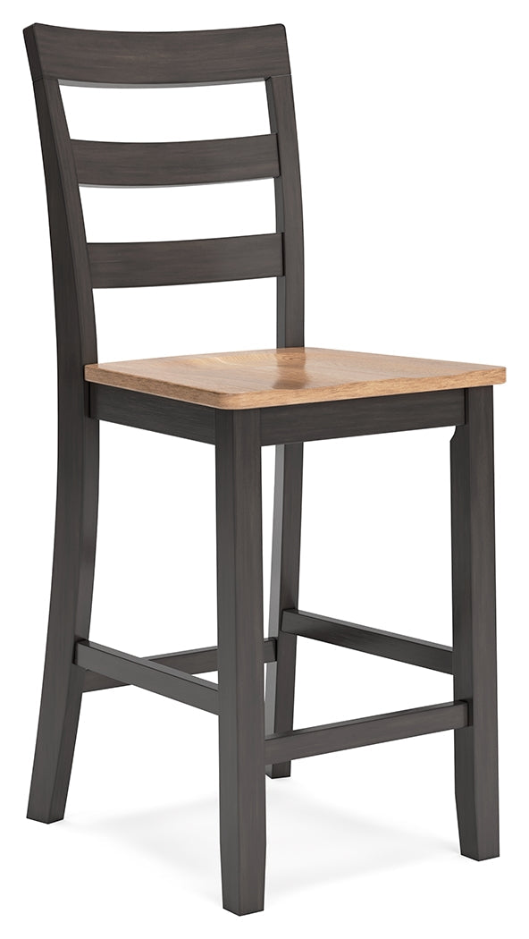 Gesthaven Natural/Brown Counter Height Dining Room Chair (Set of 2)