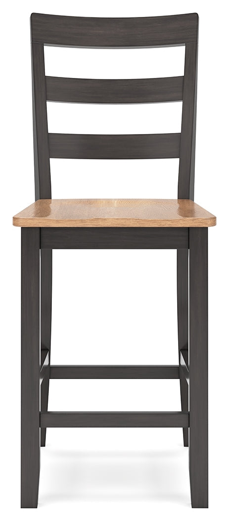 Gesthaven Counter Height Dining Table and 2 Barstools