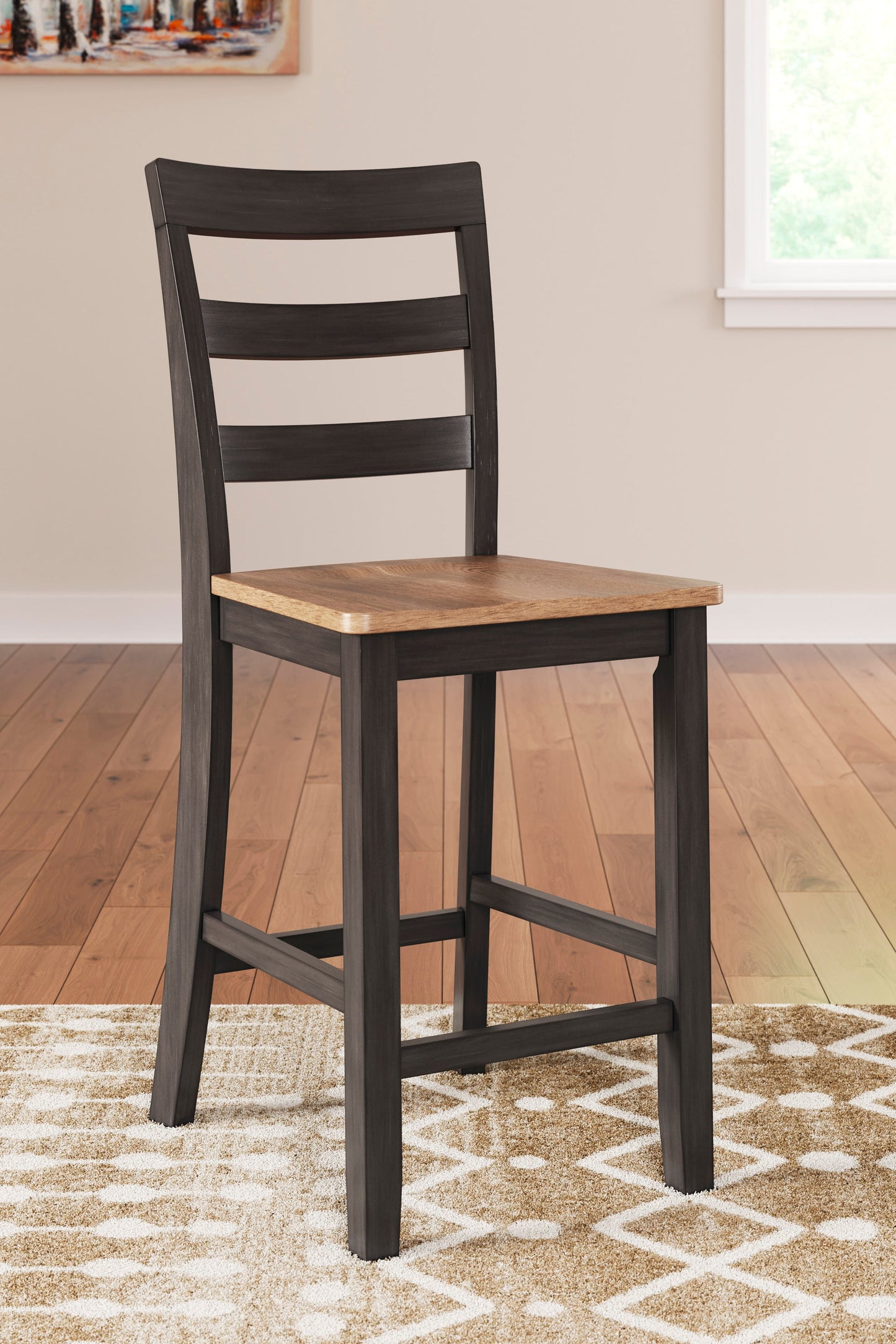 Gesthaven Natural/Brown Counter Height Dining Room Chair (Set of 2)