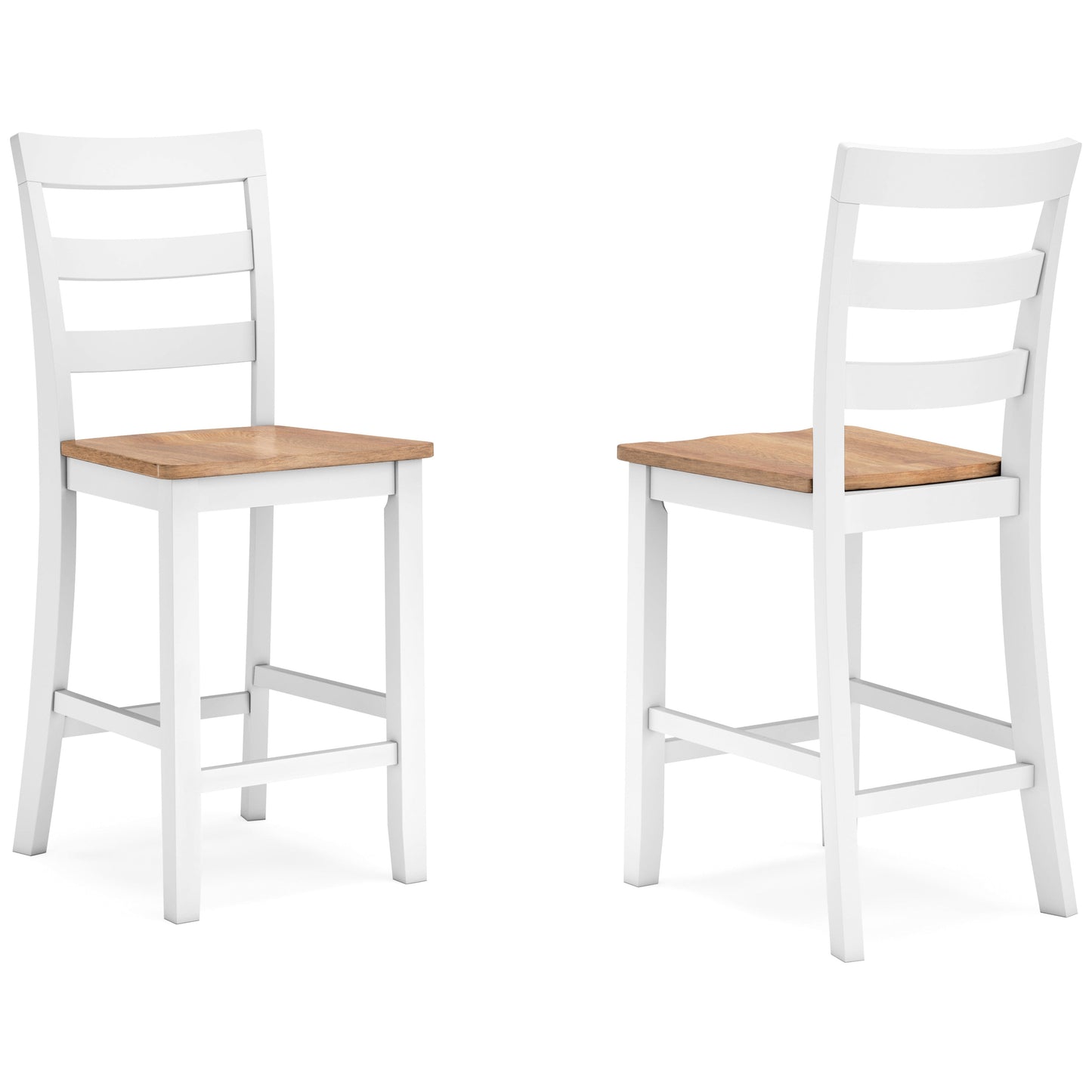 Gesthaven Natural/White Counter Height Dining Room Chair (Set of 2)
