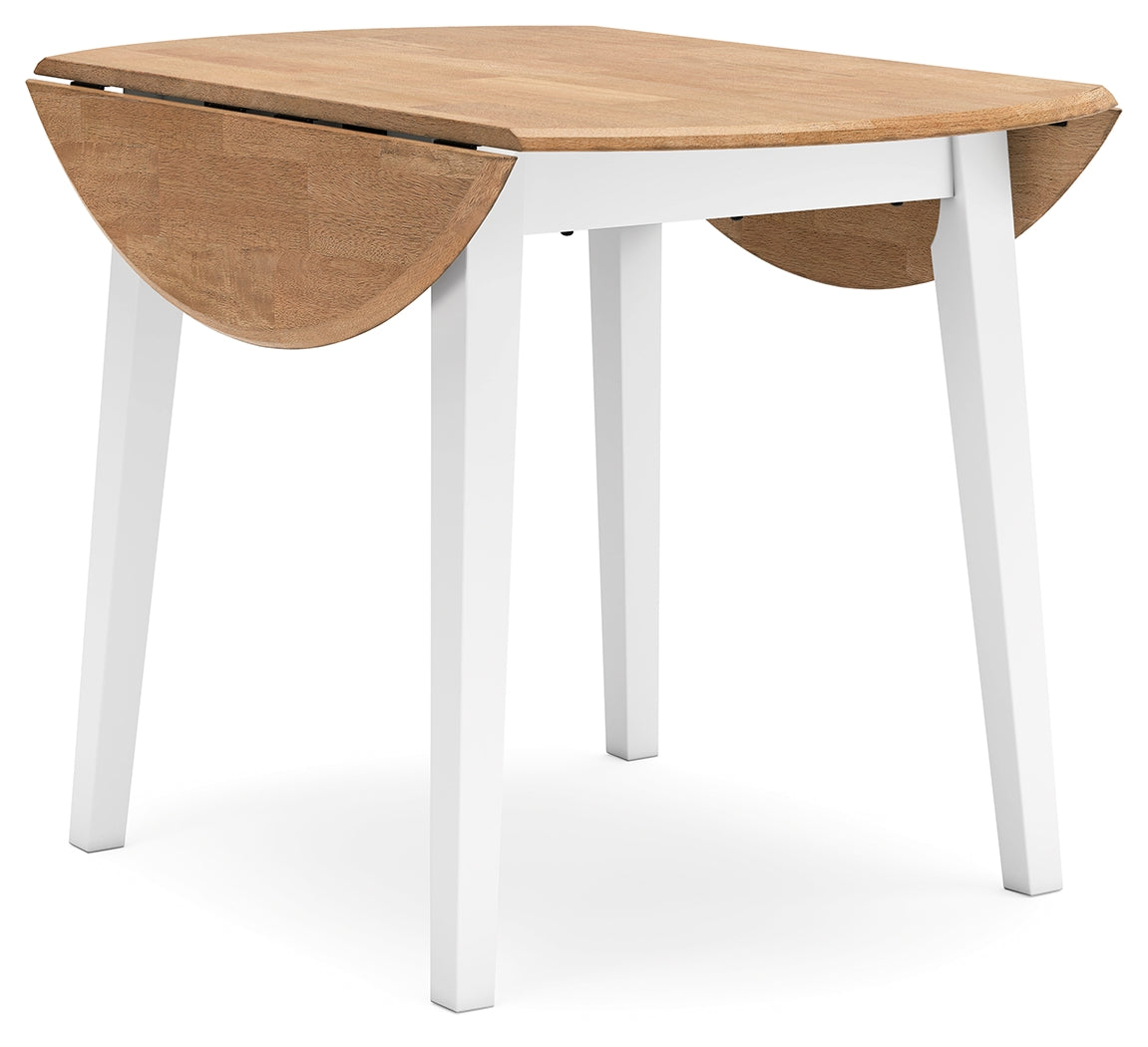 Gesthaven Natural/White Dining Drop Leaf Table