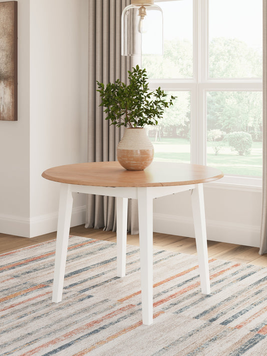 Gesthaven Natural/White Dining Drop Leaf Table