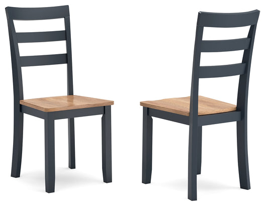 Gesthaven Natural/Blue Dining Chair (Set of 2)