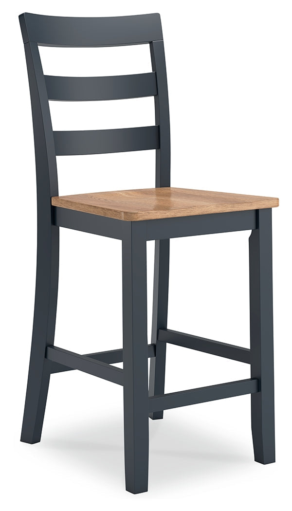 Gesthaven Natural/Blue Counter Height Barstool (Set of 2)
