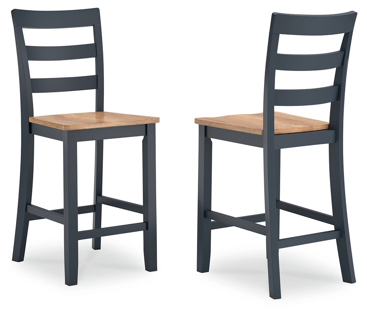 Gesthaven Natural/Blue Counter Height Barstool (Set of 2)