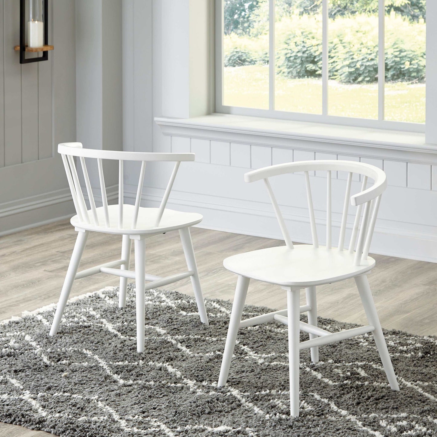 Grannen White & Natural Round Dining Room Sets