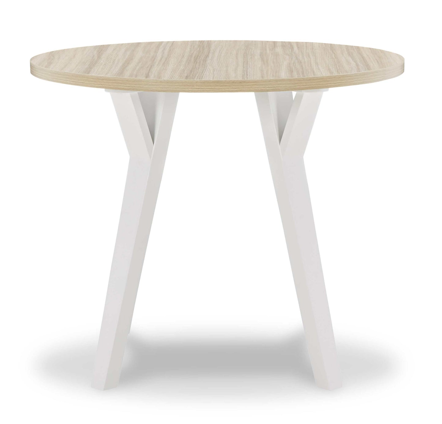 Grannen White & Natural Round Dining Table