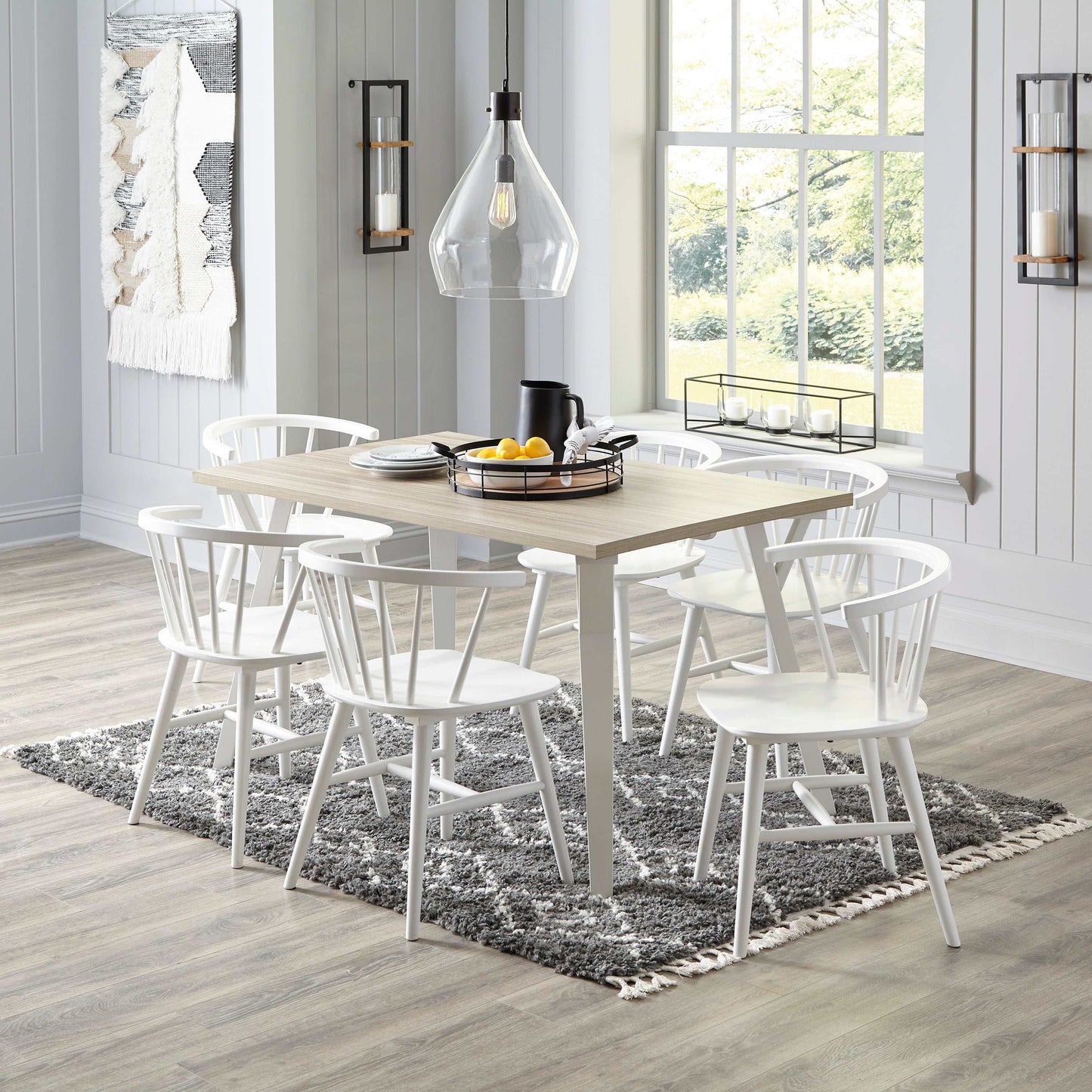 Grannen White & Natural Dining Room Sets