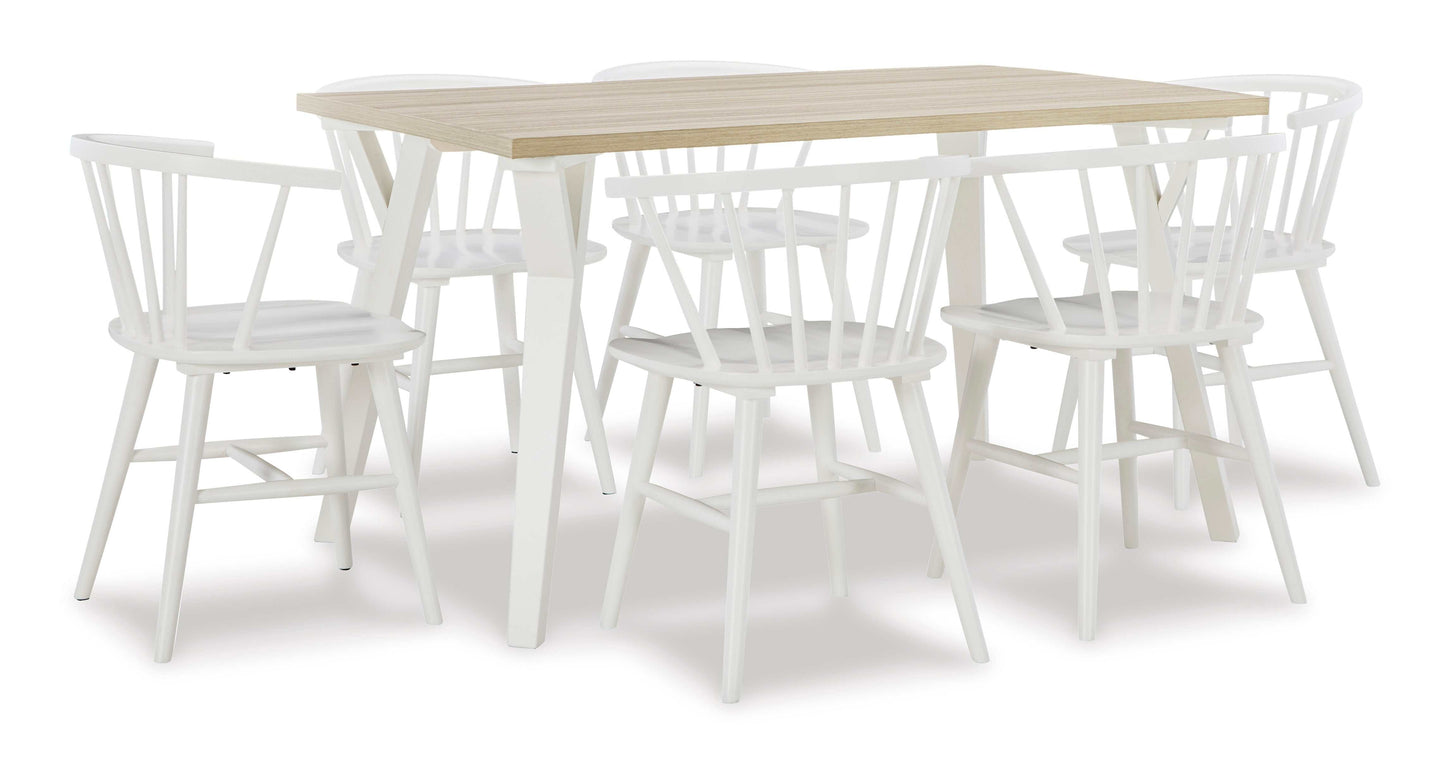 Grannen White & Natural Dining Room Sets