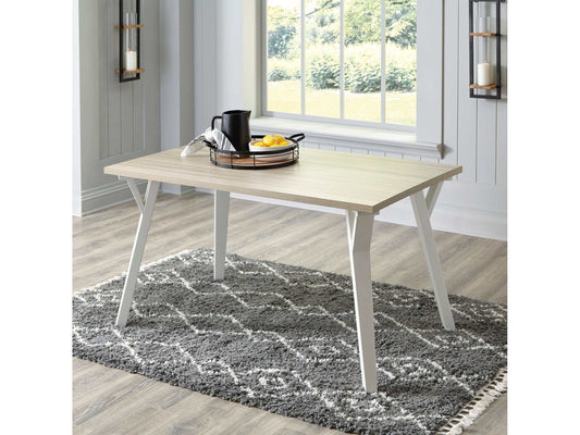 Grannen White & Natural Dining Table