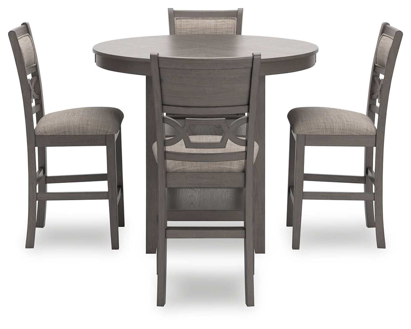 Wrenning Gray Counter Height Dining Table and 4 Barstools (Set of 5)