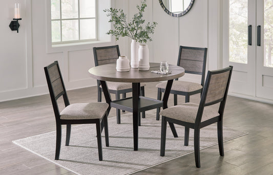 Corloda Black/Gray Dining Room Set (Set of 5)