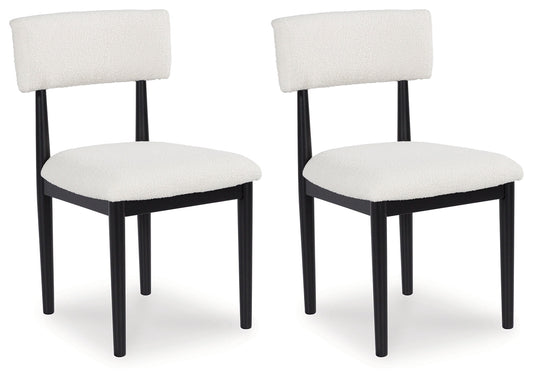 Xandrum White/Black Dining Chair ( Set of 2)