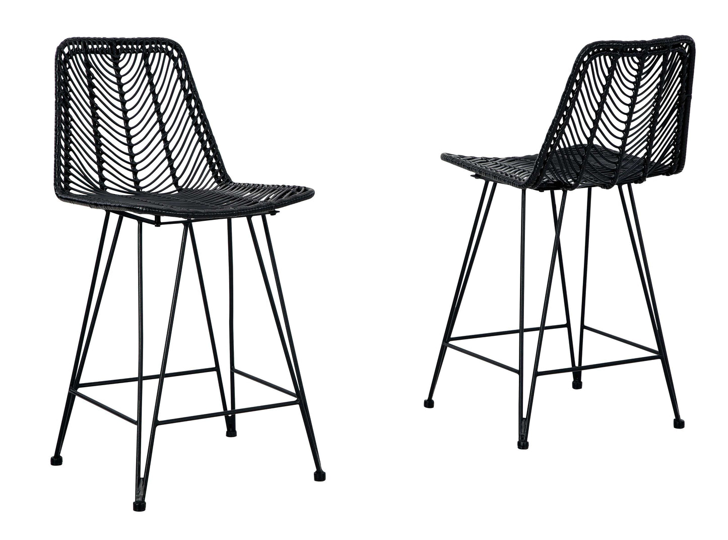 Angentree Black Counter Height Bar Chair (Set of 2)