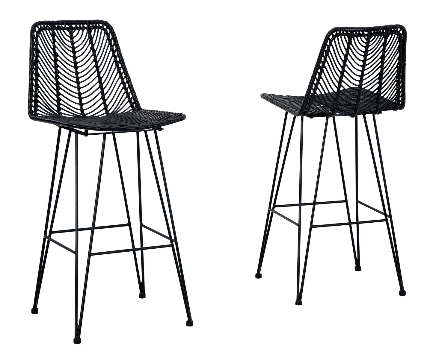 Angentree Black Bar Height Bar Chair (Set of 2)