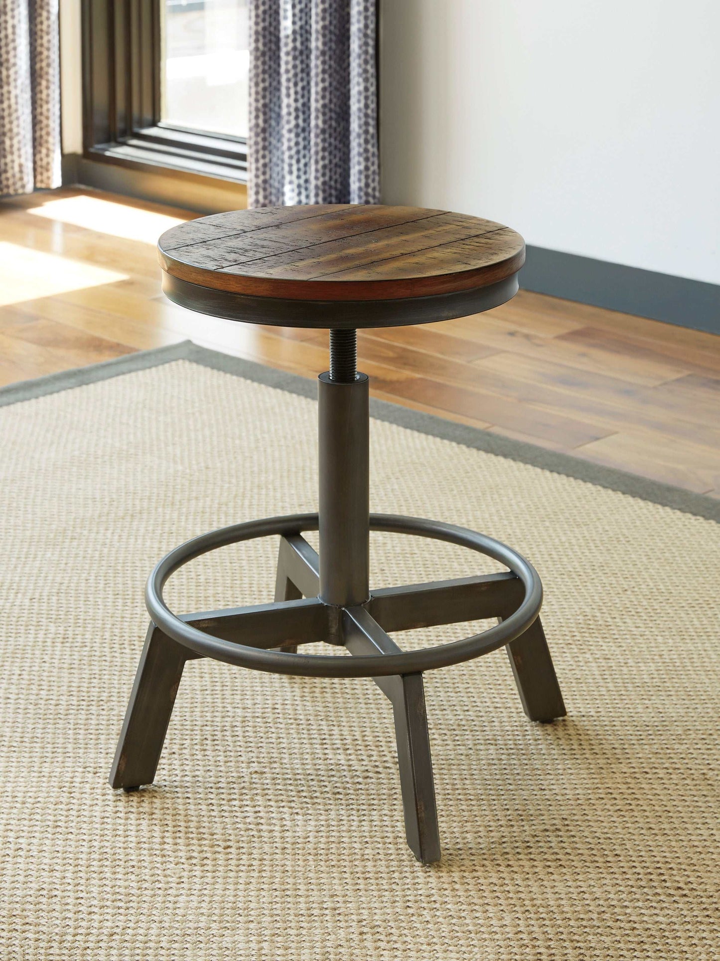 Torjin Brown & Gray Counter Height Bar Stool (Set of 2)