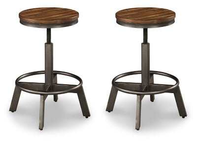 Torjin Brown & Gray Counter Height Bar Stool (Set of 2)